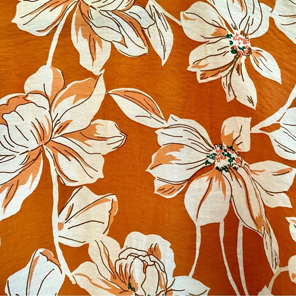 LC Waikiki Orange Tropical Collared Shirt, 44 - Picture 5 of 9